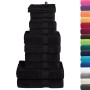 Juego de toallas 12 piezas 100% algodón negro 600 gsm de , Toallas - Ref: Foro24-137582, Precio: 71,62 €, Descuento: %