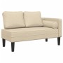 Daybed sofa with cream fabric cushions by , Daybeds - Ref: Foro24-4007584, Price: 158,44 €, Discount: %