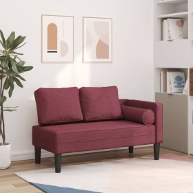 Daybed sofa with burgundy fabric cushions by , Daybeds - Ref: Foro24-4007586, Price: 143,71 €, Discount: %