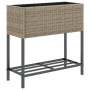 Planter with gray synthetic rattan shelf by , Pots and planters - Ref: Foro24-366389, Price: 61,29 €, Discount: %