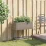 Planter with gray synthetic rattan shelf by , Pots and planters - Ref: Foro24-366389, Price: 61,29 €, Discount: %