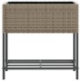 Planter with gray synthetic rattan shelf by , Pots and planters - Ref: Foro24-366389, Price: 61,29 €, Discount: %