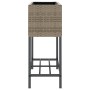 Planter with gray synthetic rattan shelf by , Pots and planters - Ref: Foro24-366389, Price: 61,29 €, Discount: %