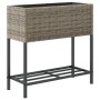 Planter with gray synthetic rattan shelf by , Pots and planters - Ref: Foro24-366389, Price: 61,29 €, Discount: %