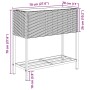 Planter with gray synthetic rattan shelf by , Pots and planters - Ref: Foro24-366389, Price: 61,29 €, Discount: %