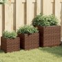 Blumenkästen 3 Stück aus braunem synthetischem Rattan von , Töpfe und Pflanzgefäße - Ref: Foro24-366396, Preis: 75,32 €, Raba...