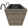 Planters with hooks 2 units synthetic rattan gray by , Pots and planters - Ref: Foro24-366406, Price: 62,99 €, Discount: %