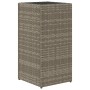 Synthetic gray rattan planter 30x30x60 cm by , Pots and planters - Ref: Foro24-366412, Price: 44,99 €, Discount: %