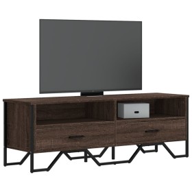 Mueble de TV madera de ingeniería marrón roble 122x34x41 cm de , Muebles TV - Ref: Foro24-848583, Precio: 107,04 €, Descuento: %