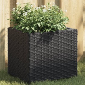 Black synthetic rattan planter 36x30x32 cm by , Pots and planters - Ref: Foro24-366425, Price: 35,68 €, Discount: %