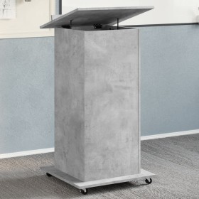 Engineered wood lectern with wheels and drawer, 55x55x107cm by , Desks - Ref: Foro24-848027, Price: 132,13 €, Discount: %