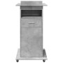 Engineered wood lectern with wheels and drawer, 55x55x107cm by , Desks - Ref: Foro24-848027, Price: 132,13 €, Discount: %