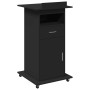 Engineered wood black lectern with wheels and drawer 55x55x107 cm by , Desks - Ref: Foro24-848025, Price: 161,69 €, Discount: %