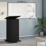 Engineered wood black lectern with wheels and drawer 55x55x107 cm by , Desks - Ref: Foro24-848025, Price: 161,69 €, Discount: %