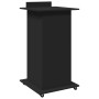 Engineered wood black lectern with wheels and drawer 55x55x107 cm by , Desks - Ref: Foro24-848025, Price: 161,69 €, Discount: %