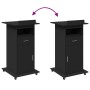 Engineered wood black lectern with wheels and drawer 55x55x107 cm by , Desks - Ref: Foro24-848025, Price: 161,69 €, Discount: %