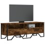 Engineered wood TV stand in smoked oak, 122x34x41 cm by , TV Furniture - Ref: Foro24-848581, Price: 103,91 €, Discount: %