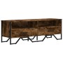 Engineered wood TV stand in smoked oak, 122x34x41 cm by , TV Furniture - Ref: Foro24-848581, Price: 103,91 €, Discount: %