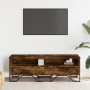 Engineered wood TV stand in smoked oak, 122x34x41 cm by , TV Furniture - Ref: Foro24-848581, Price: 103,91 €, Discount: %