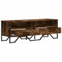 Engineered wood TV stand in smoked oak, 122x34x41 cm by , TV Furniture - Ref: Foro24-848581, Price: 103,91 €, Discount: %