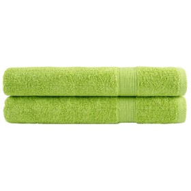 Premium towels 2 units, apple green, 100x200 cm, 600 gsm cotton by , Towels - Ref: Foro24-137509, Price: 50,99 €, Discount: %