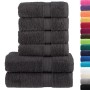 6-piece towel set 100% cotton anthracite gray 600 gsm by , Towels - Ref: Foro24-137554, Price: 46,29 €, Discount: %