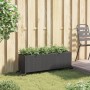 Planter with wheels and 3 black PE rattan planters 107x32x38 cm by , Pots and planters - Ref: Foro24-366419, Price: 68,26 €, ...