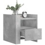 Bedside table made of gray concrete engineered wood, 45x50x50 cm. by , Nightstands - Ref: Foro24-848279, Price: 79,73 €, Disc...