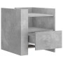 Mesita de noche madera de ingeniería gris hormigón 45x50x50 cm de , Mesitas de noche - Ref: Foro24-848279, Precio: 79,73 €, D...