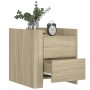 Engineered wood nightstand in Sonoma oak, 45x50x50 cm. by , Nightstands - Ref: Foro24-848285, Price: 73,89 €, Discount: %