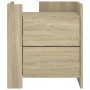 Mesita de noche madera de ingeniería roble Sonoma 45x50x50 cm de , Mesitas de noche - Ref: Foro24-848285, Precio: 81,47 €, De...