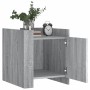 Mesita de noche madera de ingeniería gris Sonoma 45x50x50 cm de , Mesitas de noche - Ref: Foro24-848302, Precio: 60,04 €, Des...