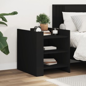 Engineered wood black bedside table 45x50x50 cm by , Nightstands - Ref: Foro24-848291, Price: 66,99 €, Discount: %