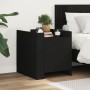 Mesita de noche madera de ingeniería negro 45x50x50 cm de , Mesitas de noche - Ref: Foro24-848298, Precio: 60,04 €, Descuento: %