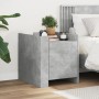 Mesita de noche madera de ingeniería gris hormigón 45x50x50 cm de , Mesitas de noche - Ref: Foro24-848300, Precio: 58,42 €, D...