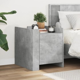 Bedside table made of gray concrete engineered wood, 45x50x50 cm. by , Nightstands - Ref: Foro24-848300, Price: 53,00 €, Disc...