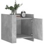 Mesita de noche madera de ingeniería gris hormigón 45x50x50 cm de , Mesitas de noche - Ref: Foro24-848300, Precio: 58,42 €, D...