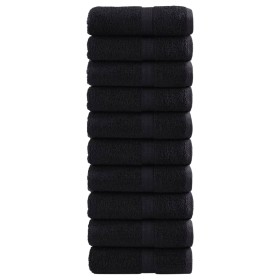 Guest towels 10 units 100% cotton black 30x50 cm 600 gsm by , Towels - Ref: Foro24-137424, Price: 25,58 €, Discount: %