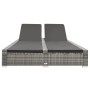 Tumbona doble de ratán sintético gris de vidaXL, Camas para exteriores - Ref: Foro24-312155, Precio: 345,99 €, Descuento: %