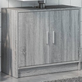 Waschbeckenunterschrank aus Sonoma-Eichenholz 63x29x55 cm in Grau. von , Badezimmermöbel - Ref: Foro24-848099, Preis: 61,13 €...