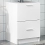 Engineered wood white bathroom cabinet 40x37x59 cm by , Bathroom furniture - Ref: Foro24-848101, Price: 73,00 €, Discount: %