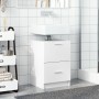 Engineered wood white bathroom cabinet 40x37x59 cm by , Bathroom furniture - Ref: Foro24-848101, Price: 73,00 €, Discount: %