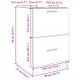 Engineered wood white bathroom cabinet 40x37x59 cm by , Bathroom furniture - Ref: Foro24-848101, Price: 73,00 €, Discount: %