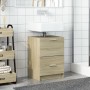 Armario de lavabo madera de ingeniería roble Sonoma 40x37x59 cm de , Muebles de baño - Ref: Foro24-848103, Precio: 71,00 €, D...