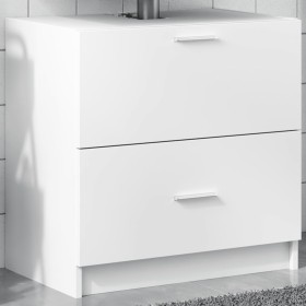 Engineered wood white bathroom cabinet 59x37x59 cm by , Bathroom furniture - Ref: Foro24-848108, Price: 87,99 €, Discount: %