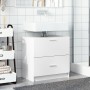 Engineered wood white bathroom cabinet 59x37x59 cm by , Bathroom furniture - Ref: Foro24-848108, Price: 88,10 €, Discount: %