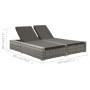 Gray Synthetic Rattan Double Lounger by vidaXL, Outdoor beds - Ref: Foro24-312155, Price: 345,99 €, Discount: %