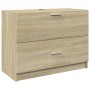 Engineered wood bathroom cabinet in Sonoma oak, 78x37x59 cm. by , Bathroom furniture - Ref: Foro24-848117, Price: 100,45 €, D...