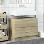 Engineered wood bathroom cabinet in Sonoma oak, 78x37x59 cm. by , Bathroom furniture - Ref: Foro24-848117, Price: 100,45 €, D...