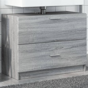 Armario de lavabo madera de ingeniería gris Sonoma 78x37x59 cm de , Muebles de baño - Ref: Foro24-848120, Precio: 102,99 €, D...